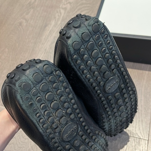 Gucci men’s Horsebit-deatil leather loafers black calfskin shoes size 8.5 - Picture 7 of 10
